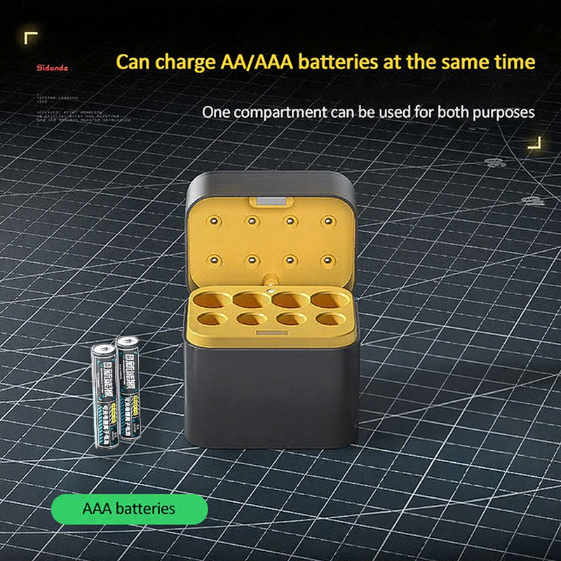 🏆Flash Sale⚡ 50K+ SOLD! Almost Gone-💥🎁 🔋Charging Compartment - AA/AAA Lithium Battery Smart Charging Case