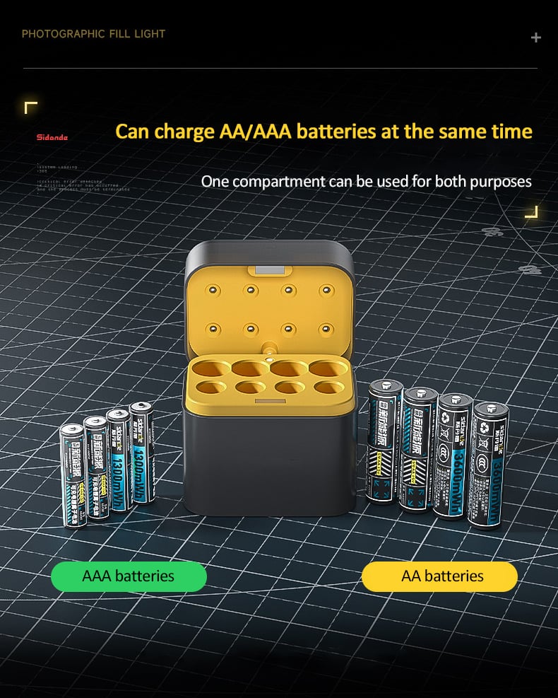 🏆Flash Sale⚡ 50K+ SOLD! Almost Gone-💥🎁 🔋Charging Compartment - AA/AAA Lithium Battery Smart Charging Case