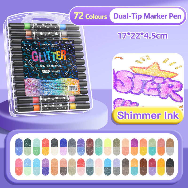 ⏳THE WEEK'S SPECIAL PRICE £7.99!!✨🎁Dual-Tip Glitter Marker Pen