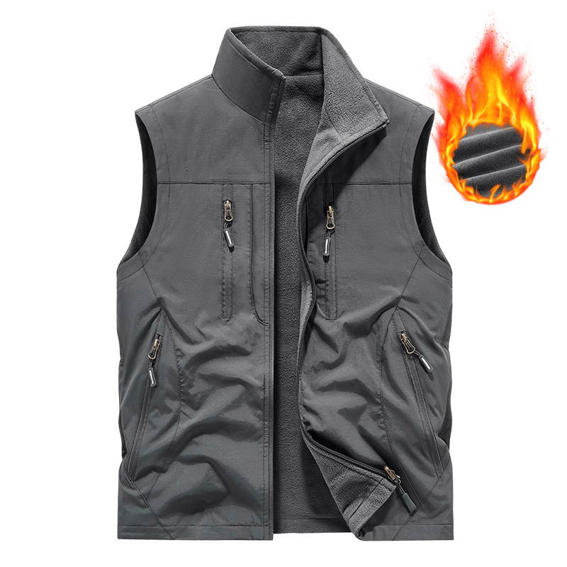 ⏰Limited Time Sale 49% OFF🔥🧥Men's Oversized Sleeveless Vest Jacket With Pockets - GoMart!