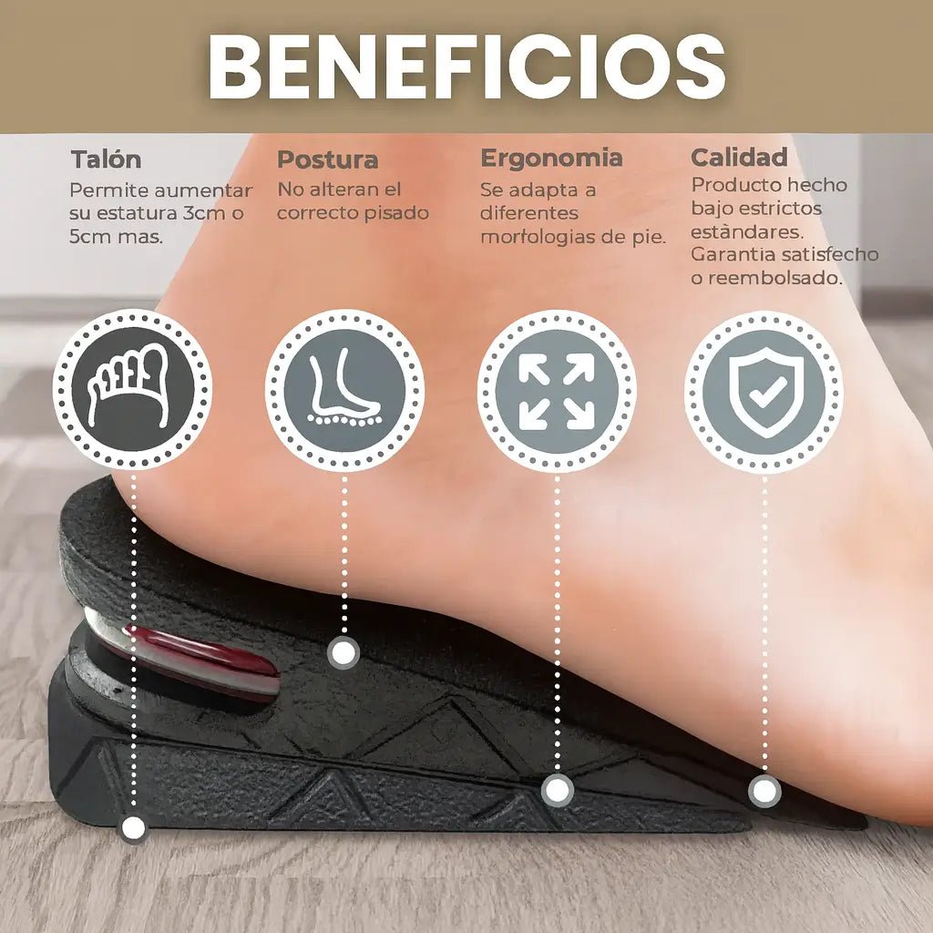 Plantillas para Aumentar Altura | Kit Completo hasta 7 cm – SIRVE PARA CUALQUIER TALLA - GoMart!