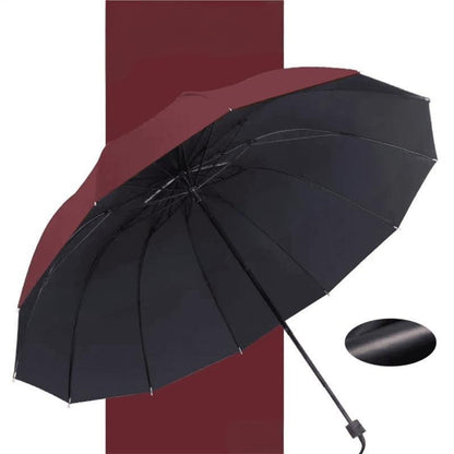 12 - Rib Large Foldable Windproof Umbrella - GoMart!