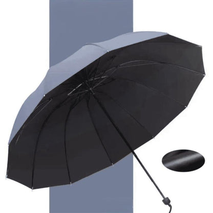 12 - Rib Large Foldable Windproof Umbrella - GoMart!