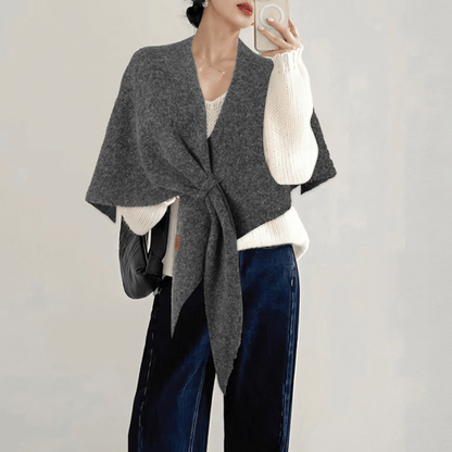 🏆50K+ SOLD! Almost Gone - 💕Women's Solid Color Wool Blend Shawl 2 - GoMart!