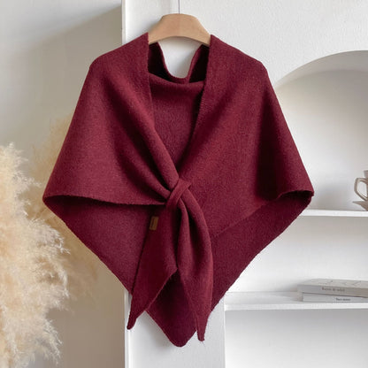 🏆50K+ SOLD! Almost Gone - 💕Women's Solid Color Wool Blend Shawl 2 - GoMart!