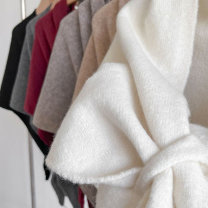 🏆50K+ SOLD! Almost Gone - 💕Women's Solid Color Wool Blend Shawl 2 - GoMart!