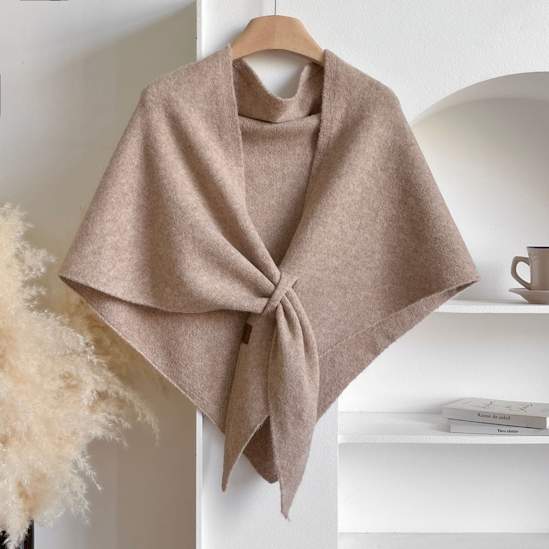 🏆50K+ SOLD! Almost Gone - 💕Women's Solid Color Wool Blend Shawl 2 - GoMart!