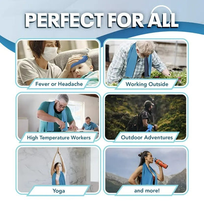 ⏰🎉Buy 1 Get 1 Free-Limited Sale🔥Cold Sweat Towel You Can Use Anywhere, Anytime! Reusable Soft Absorbent Cooling Portable