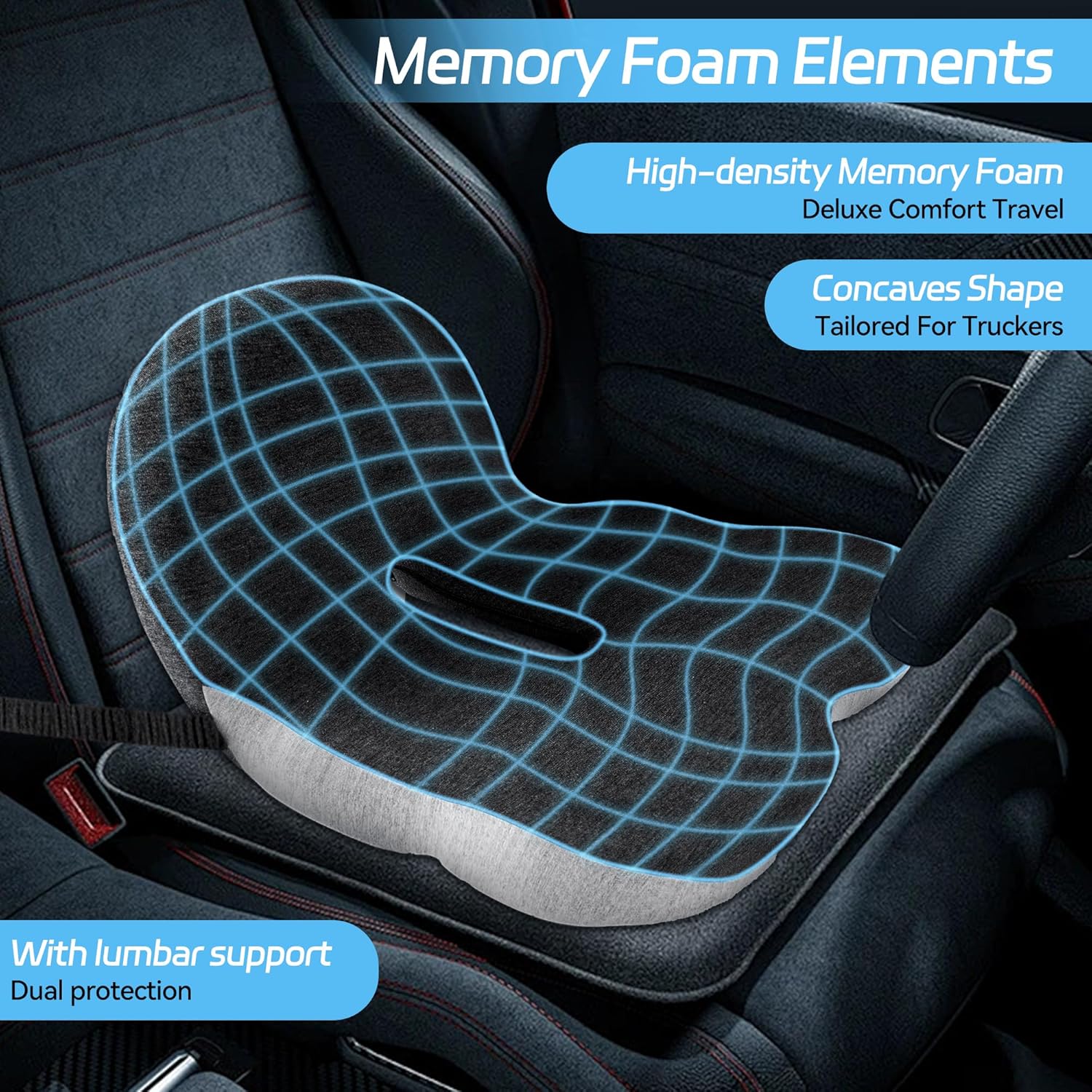 🎁 Anti - Slip Memory Foam Seat Cushion — Ireland Exclusive Edition - GoMart!