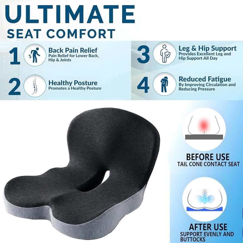 🎁 Anti - Slip Memory Foam Seat Cushion — Ireland Exclusive Edition - GoMart!