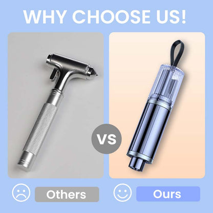 🌟 BUY 2 get 1 free 🌟Emergency Car Window Breaker Seatbelt Cutter Tool - GoMart!