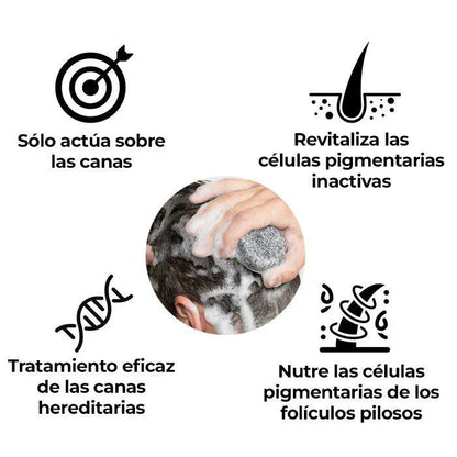 (COMPRA 1 LLEVA 2) GrayAway™ Jabón Anti - Canas Natural - Cabello, Barba y Cejas - GoMart!