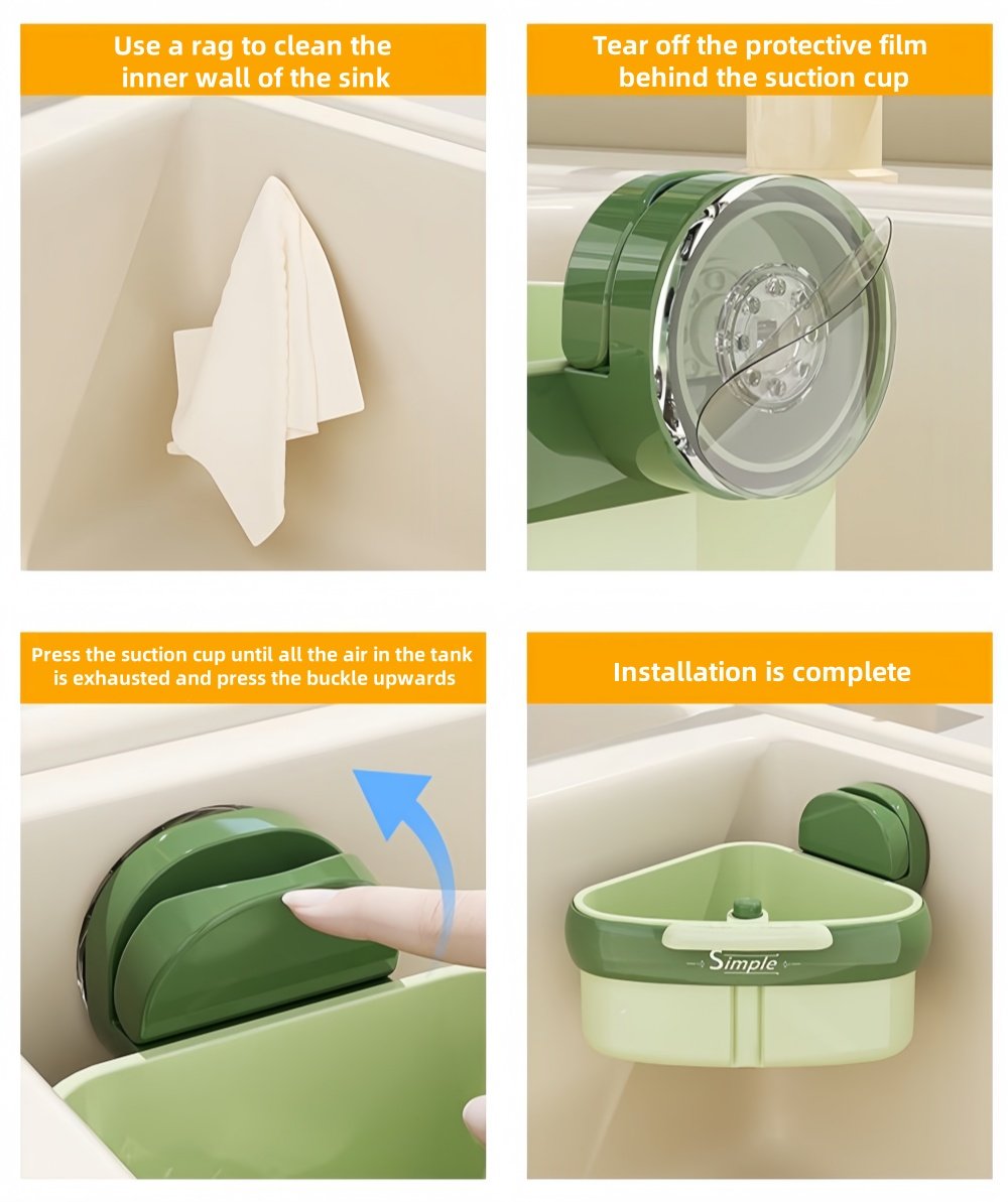⏰Limited Days-Up to 80% Off🔥Suction Cup Sink Corner Rack
