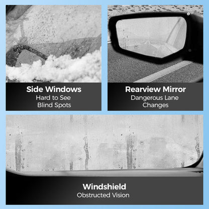 ❄️LAST DAY - BUY 1 GET 1 FREE💥Micromolecular Anti - Fog Coating Wiper – Keeps Your Windshield Clear & Fog - Free 🧽✨ - GoMart!