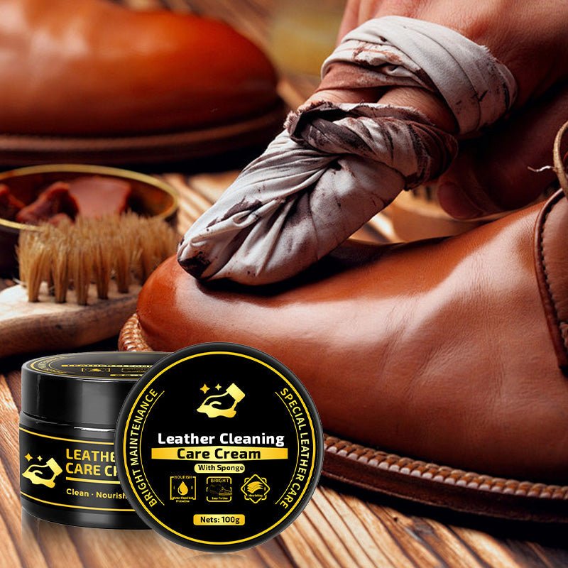 Leather Care & Cleaning Cream with Sponge - GoMart!
