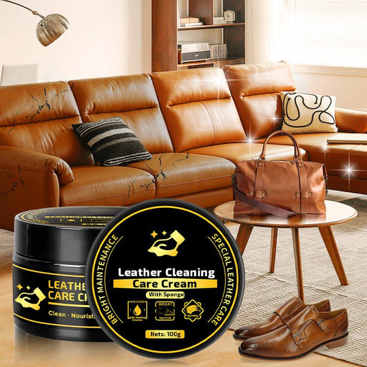 Leather Care & Cleaning Cream with Sponge - GoMart!