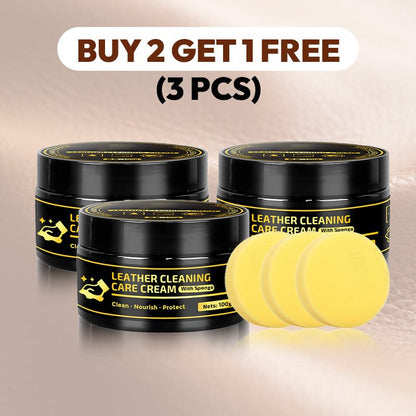 Leather Care & Cleaning Cream with Sponge - GoMart!