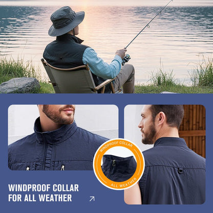 ⏰Limited Time Sale 49% OFF🔥🧥Men's Oversized Sleeveless Vest Jacket With Pockets - GoMart!