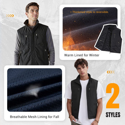 ⏰Limited Time Sale 49% OFF🔥🧥Men's Oversized Sleeveless Vest Jacket With Pockets - GoMart!