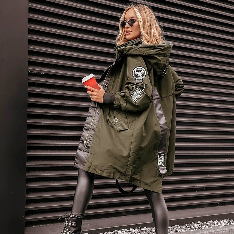 ⏳Limited - time special price £32.99⏰Women's Trendy Long - Sleeve Hooded Jacket - GoMart!