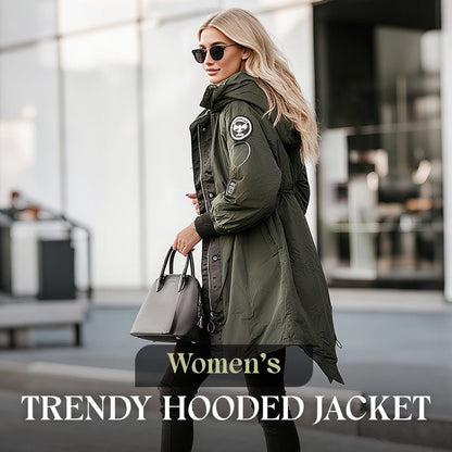 ⏳Limited - time special price £32.99⏰Women's Trendy Long - Sleeve Hooded Jacket - GoMart!
