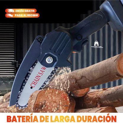 Mini Motosierra de Mano Portátil Recargable Original + Maletín GRATIS y 2 Baterías - GoMart!