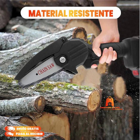 Mini Motosierra de Mano Portátil Recargable Original + Maletín GRATIS y 2 Baterías - GoMart!