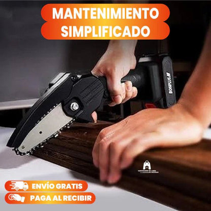 Mini Motosierra de Mano Portátil Recargable Original + Maletín GRATIS y 2 Baterías - GoMart!