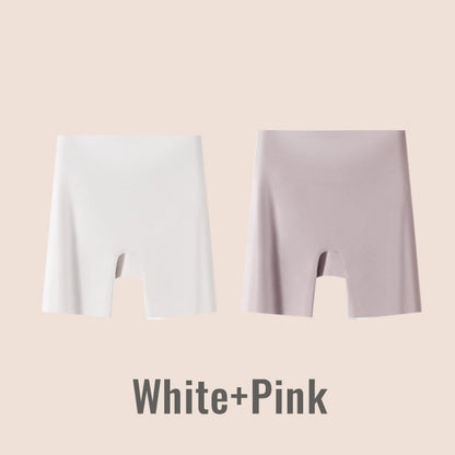 Women High-waist Ice Silk Underwear with Tummy-control Hip-lifting