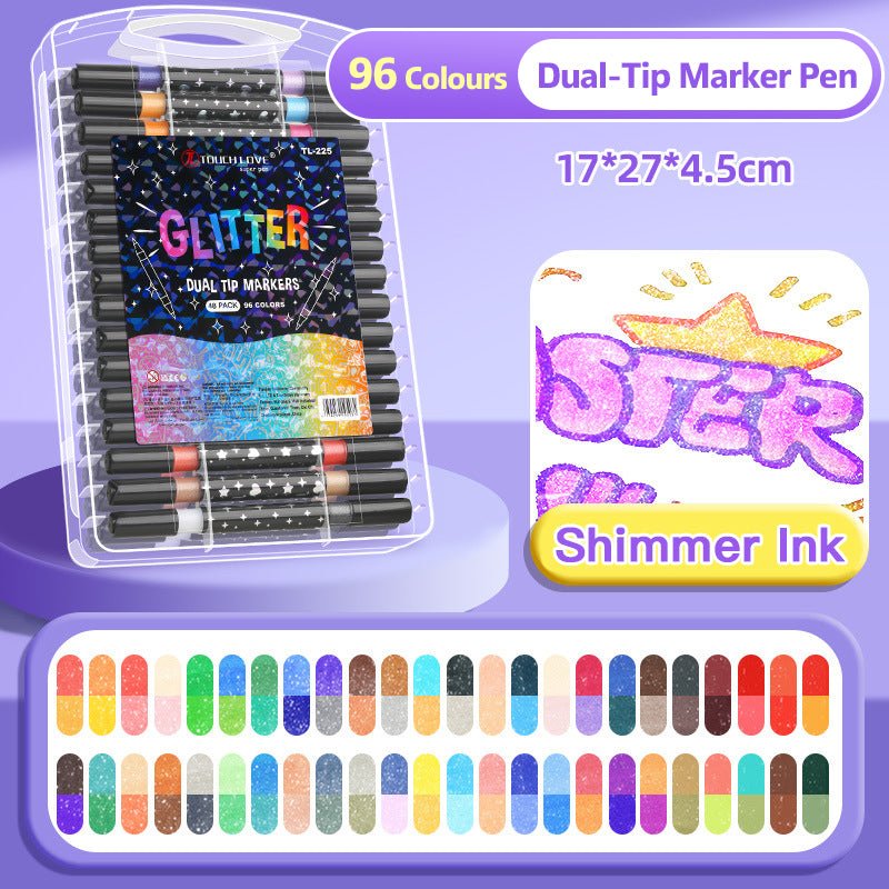 ⏳THE WEEK'S SPECIAL PRICE ￡7.99!!✨🎁Dual - Tip Glitter Marker Pen - GoMart!