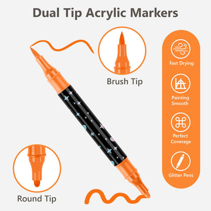 ⏳THE WEEK'S SPECIAL PRICE ￡7.99!!✨🎁Dual - Tip Glitter Marker Pen - GoMart!